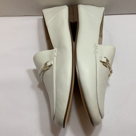 Jenn Ardor Sz 10 cream loafers with gold trim - Picture 5 of 7